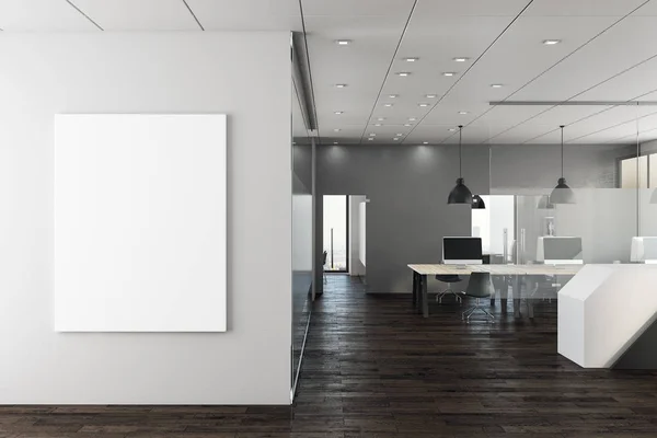 Contemporary office with empty wall — Stock Photo, Image