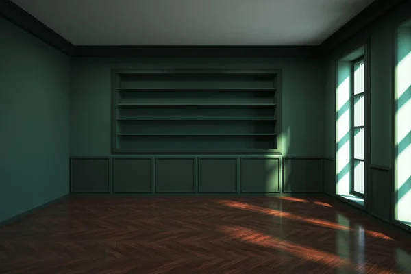 Empty contemporary green interior — Stock Photo, Image
