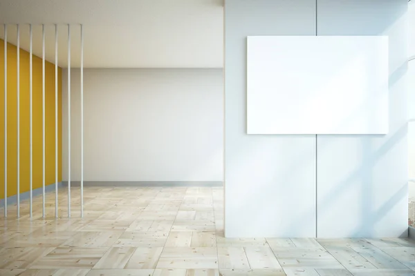 Light concrete interior with empty poster — Stock Photo, Image
