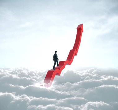 İşadamı bir iş haritası çıkardı.