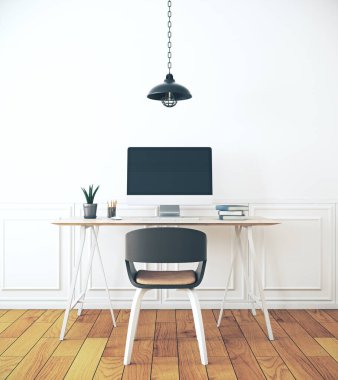 Siyah pc ekranlı masaüstü