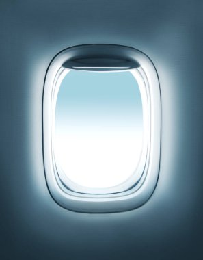 Bulut görünümlü uçak penceresi
