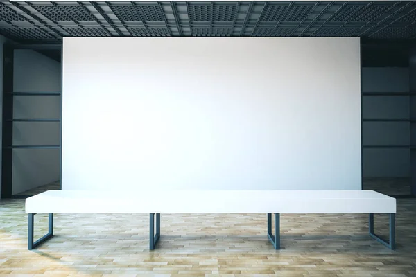 Blank poster in exhibition gallery — Stock Photo, Image