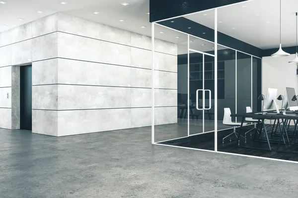 office interior with lift