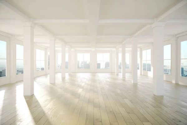 Interior com janelas panorâmicas — Fotografia de Stock