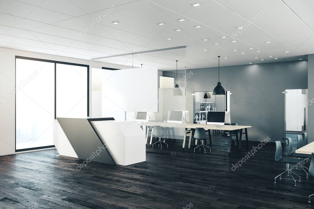 office interior with reception