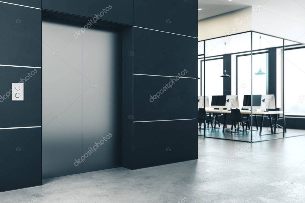 Lift in modern office