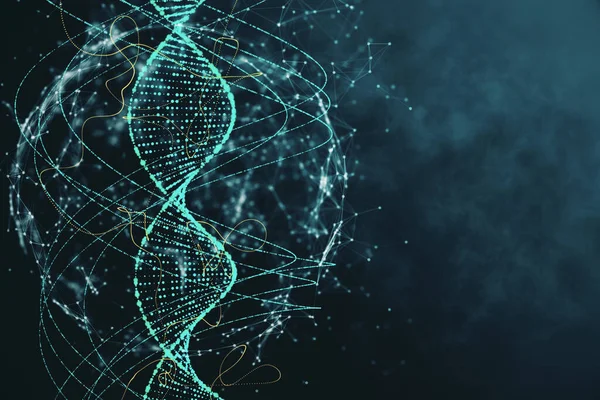 Абстрактная зелёная ДНК — стоковое фото