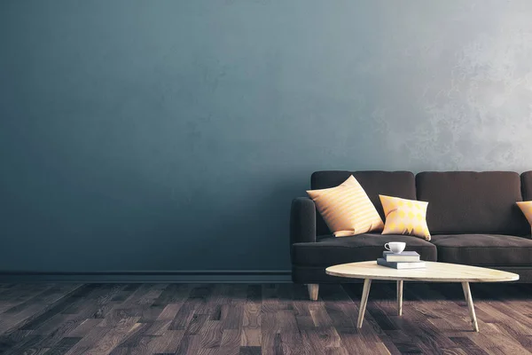 Modern concrete living room — Stock Photo, Image