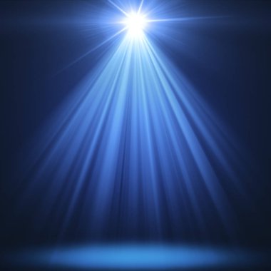 Mavi sahne sahne ışıkları