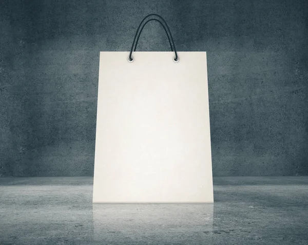 Prázdný bílý papír nakupování — Stock fotografie