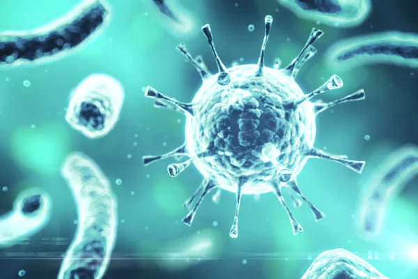 Вирус или клетки бактерий — стоковое фото