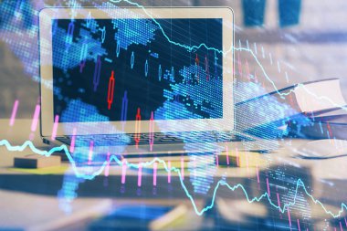 Çizelgeye, finansal bilgilere ve bilgisayar geçmişi olan çalışma alanına iki kez maruz kalmış. Uluslararası çevrimiçi ticaret kavramı.