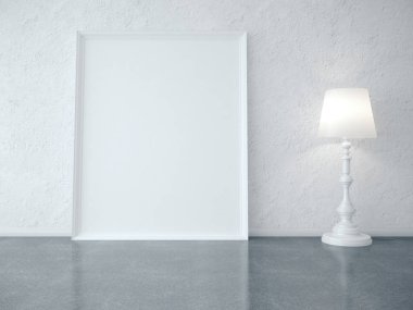 Lambaları olan boş bir poster..