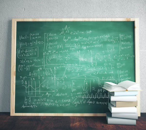 Blackboard with mathematical formulas — Stock Photo, Image