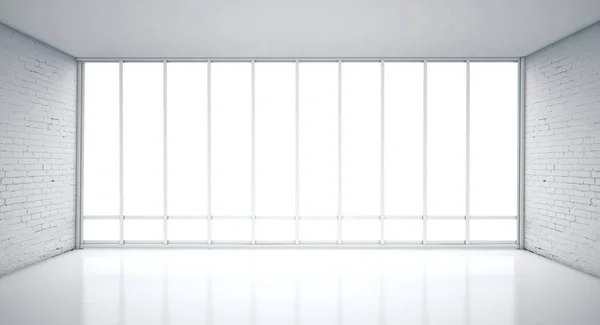Camera bianca con finestra vuota — Foto Stock