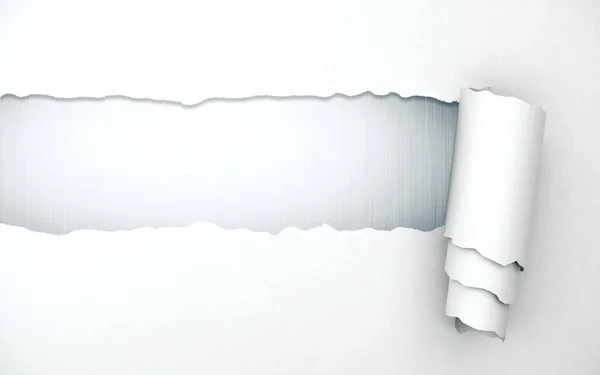 Torn white paper — Stock Photo, Image