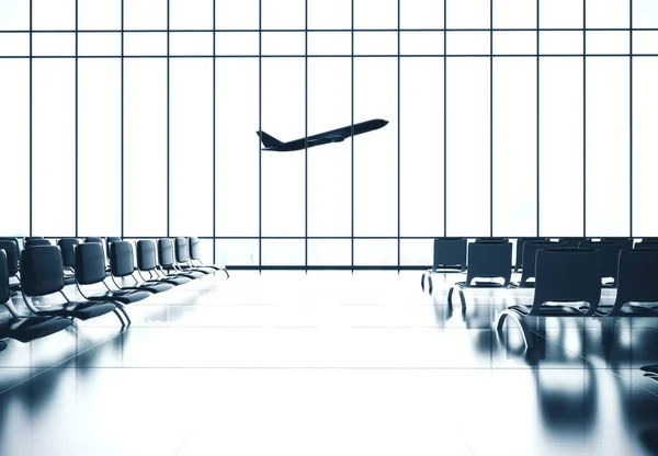 Flygplats väntar område interiör — Stockfoto
