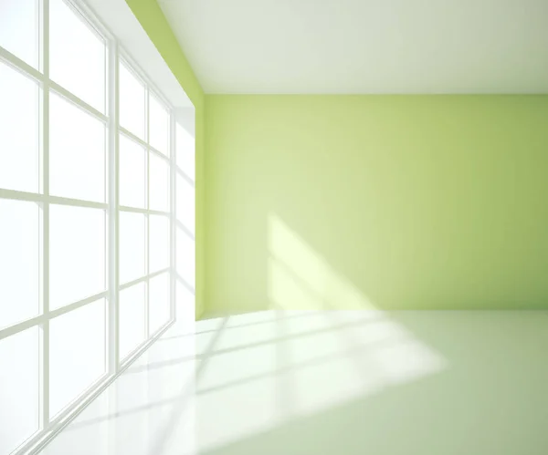 Gelber Innenraum mit Copyspace an der Wand — Stockfoto