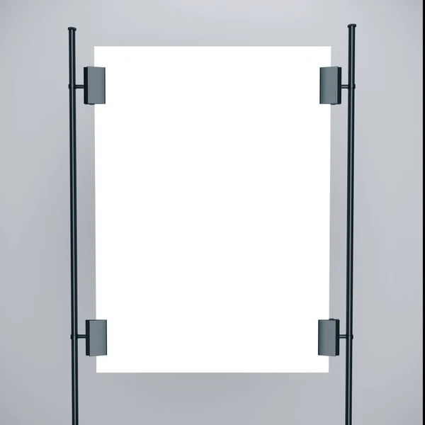 Prázdné bílé plakát v místnosti. — Stock fotografie