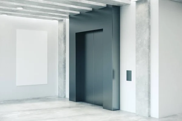 Clean office interior with elevator
