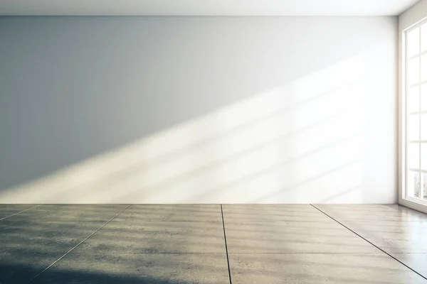 Concrete interior with empty wall — Stock Photo, Image