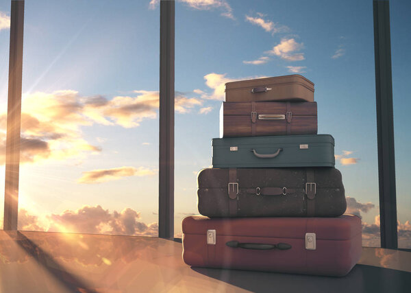 дорожные сумки в аэропорту
.