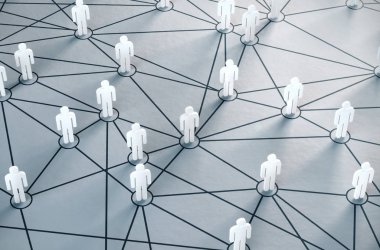 sosyal ağ kavramı.