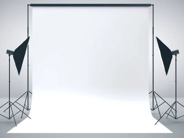 Minimalistische loft fotostudio — Stockfoto