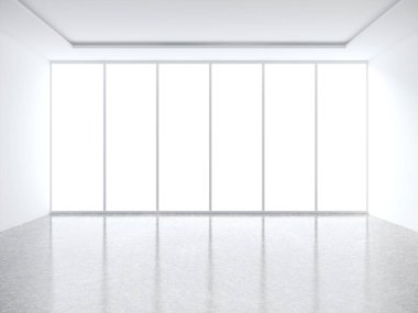 White room interior with copyspace
