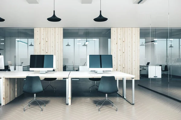 Interno minimalista ufficio coworking — Foto Stock