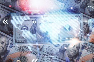 Dünya haritasının arka plandaki dolarları iki katına çıkarması. Uluslararası kavram.