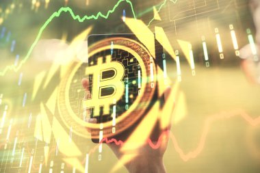 Hologram ve cep telefonu kullanan bir kadın tarafından iki kez görüntülenir..