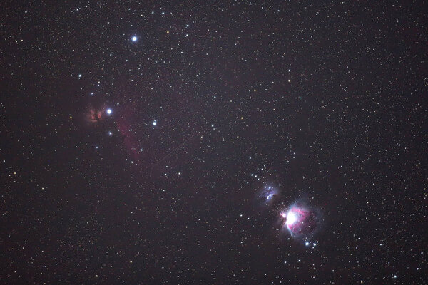 Туманность Орион с любителем
