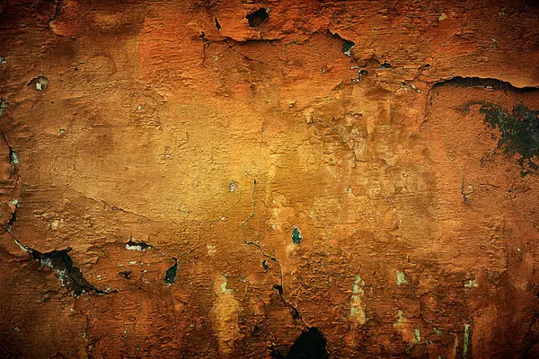 Very old yellow-red wall with cracks. Suitable for background — Stock Photo, Image