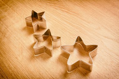 Ahşap arka plan güzel yıldız ile. Uygun bir tatil dekorasyon için