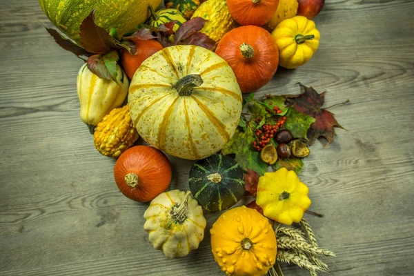 Weihnachtsdekoration aus verschiedenen Sorten von Nüssen und Keksen — Stockfoto