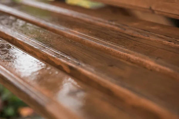 Wet Wooden Surface Background Rain — Stock Photo, Image
