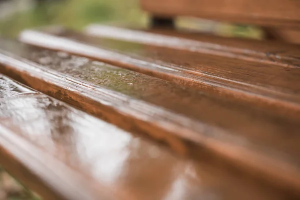 Wet Wooden Surface Background Rain — Stock Photo, Image