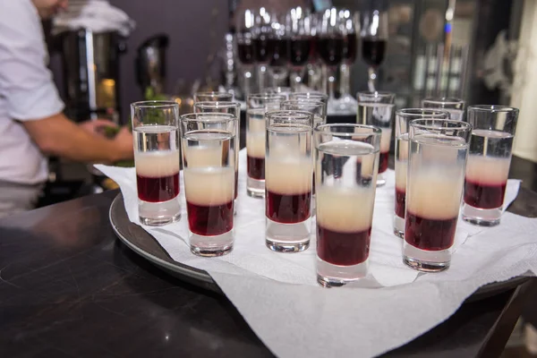 Bebidas Alcoólicas Misturas Coquetel Banquete — Fotografia de Stock