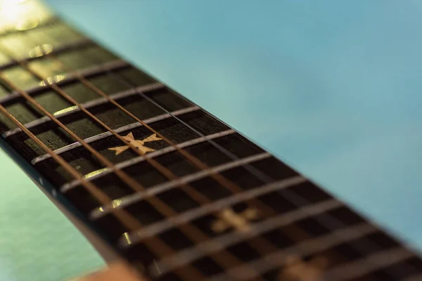 Guitarra Acústica Close Foco Seletivo — Fotografia de Stock