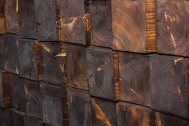 Kütüklerin dokusunu. Doğal malzemelerin, iç mekanların çevre dostu inşası için arka plan