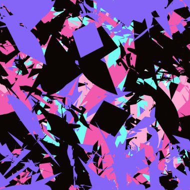 Kızlar, erkekler, moda, spor giysileri tekstil ürünleri ve ambalaj kağıtları için soyut, pürüzsüz şehir modeli. Geometrik kaotik duvar kağıdı. şekil, sprey boya