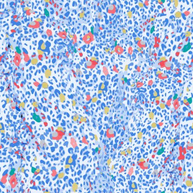 Tropikal kuşlardan, papağan kanatlarından, yapraklardan, yapraklardan esinlenilmiş vektör soyut deseni. Pırıl pırıl parlayan noktalı parlak renklerle çizilmiş pürüzsüz tüy dokusu. Kış sonbahar modası için kalın baskı. Sanat