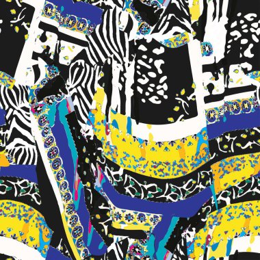 Tekstil, kumaş, kıyafet, erkek ve kız çocuklarının parmak izlerini yazdırmak için uygun soyut vektör deseni.