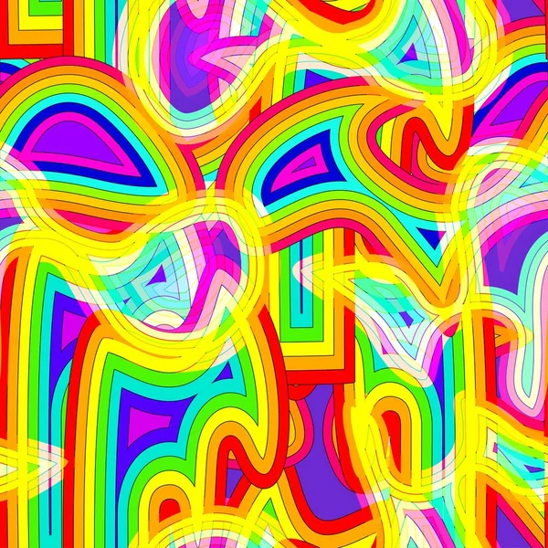 Rainbow Opt Art Background Bezproblémový Vektorový Vzorec Barvy Lgbt Abstraktní — Stockový vektor