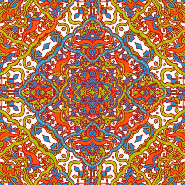 Kabile işi. Klasik, etnik, pürüzsüz bir model. Navajo geometrik çok renkli yaz baskısı. Hippi eli çizilmiş. Aztek neon fon. Duvar kağıdı. Geometrik mozaik dikişsiz baskı. Kabile klasik yapısı. Amerikan yerli süsü. Kabile Hindistanı etnik kökensiz d