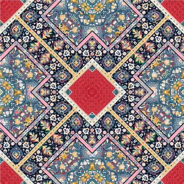 Dikişsiz arka plan deseni. Hiç durmadan döşeme. Turuncu patchwork ile süsleme