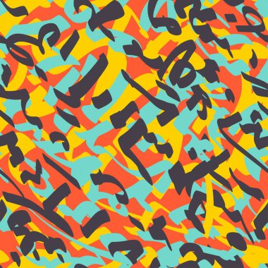 Müslüman cemaat festivali Kurban Bayramı için Arapça yazı kaligrafisi kusursuz desenli süsleme.