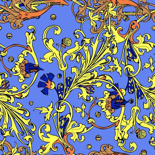 Ethnische Florale Mandala Nahtlose Muster Bunte Mosaik Background Seamless Dekorative — Stockvektor